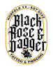 Black Rose and Dagger Tattoo